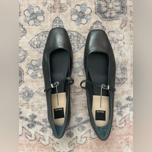 Dolce Vita Black Neutral Classic Reyes Ballet Flats Black Leather Women’s 11